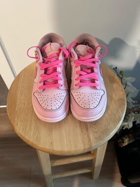 Nike Dunk Kids Pink and Hot Pink Low-Top Sneakers